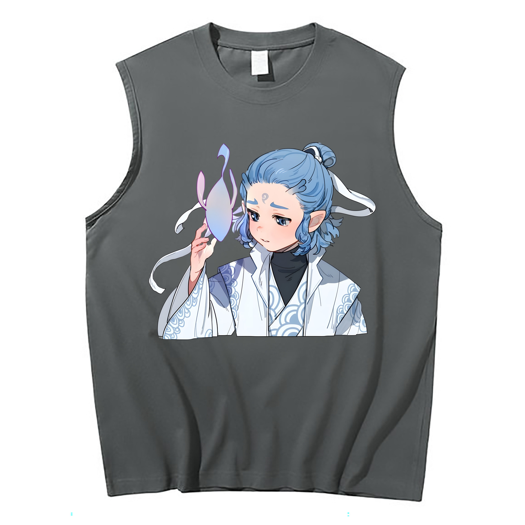 （画像用） Ne Zha 2 ナタ 魔童の大暴れ コットン100％タンクトップ（フロントプリント）